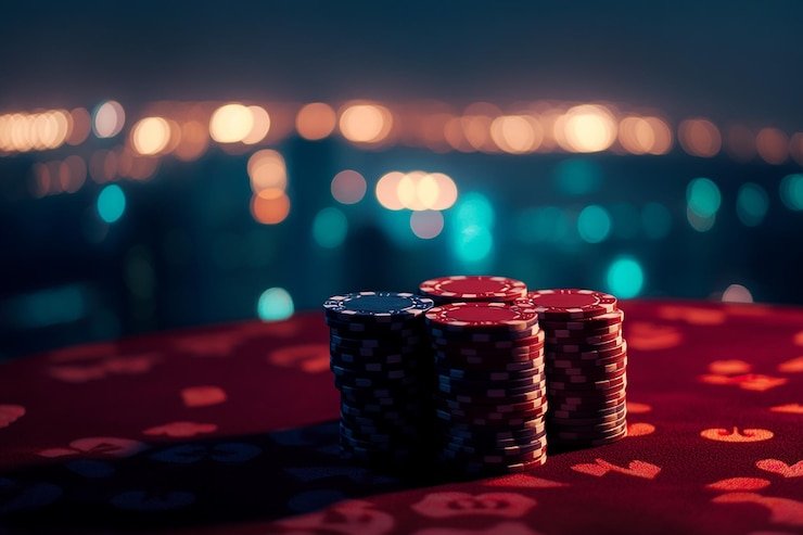 Dealer profesional cash 77 sedang mengoperasikan meja French Roulette